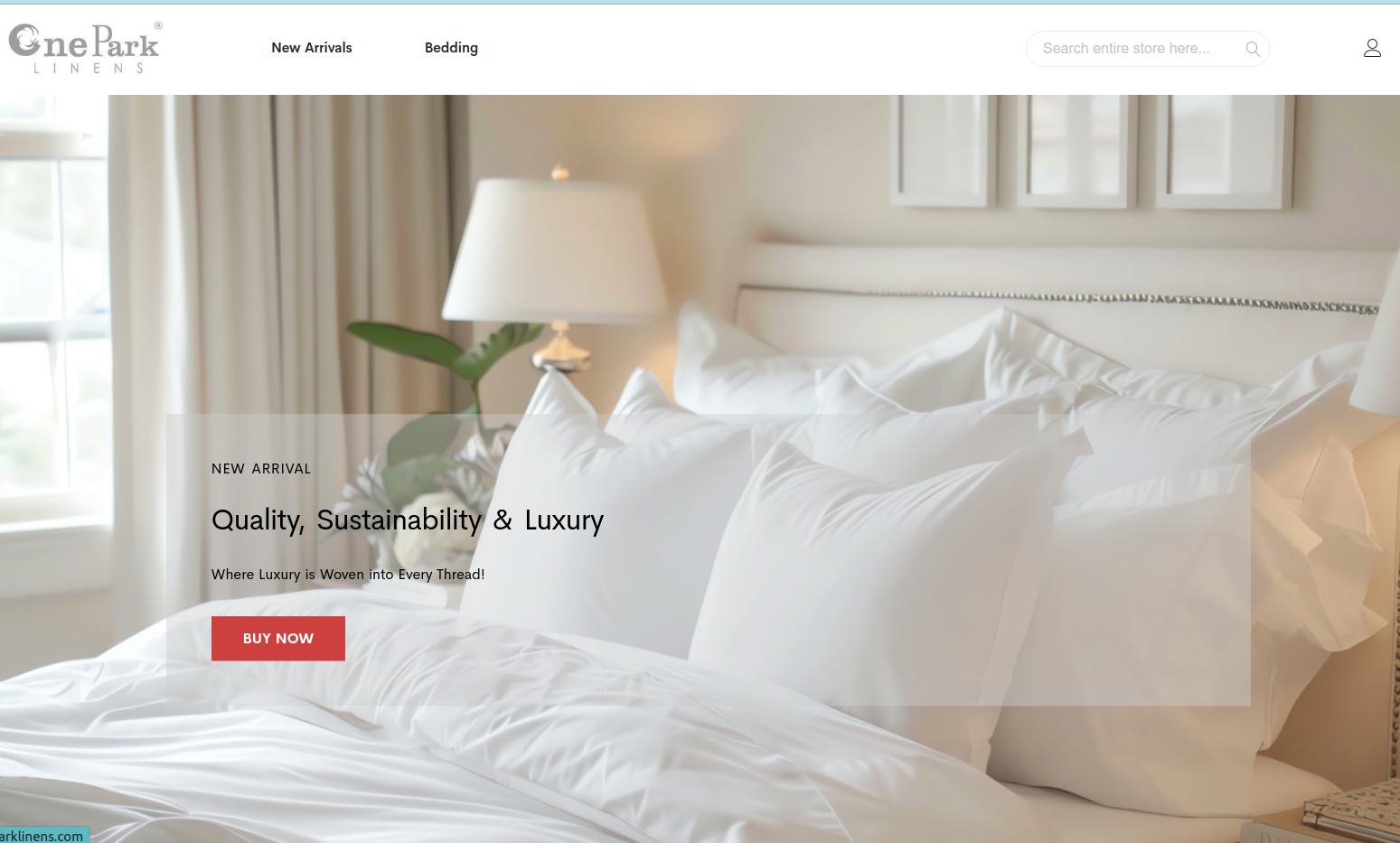 One Park Linens store screenshot